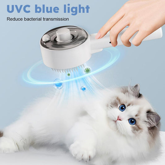 4 In 1 Cat Steam Brush Pet Electric Spray Massage Comb Dog Pet Hair Removal Comb