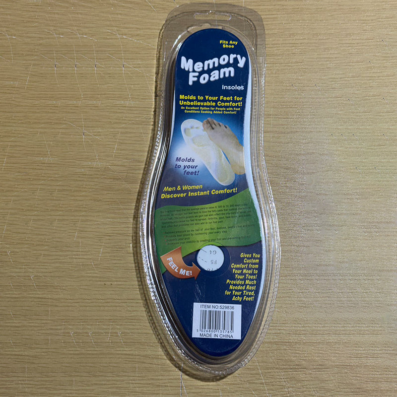 1 Pair of Memory Foam Comfort Shoe Insoles for Sports Foot Feet Orthopedic Unisex